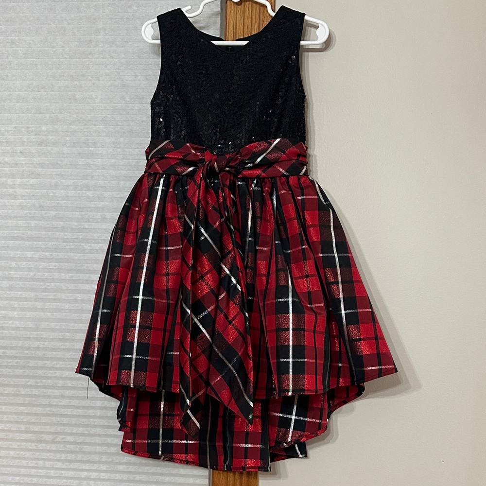 Pippa & Julie Black and Red Dress with Sequins